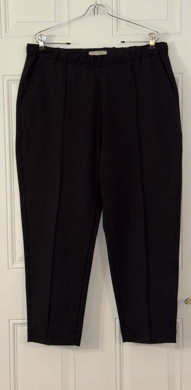 Women's Black Everlane The Dream Pants Pull-On Elastic Waist Thick Knit Size XL